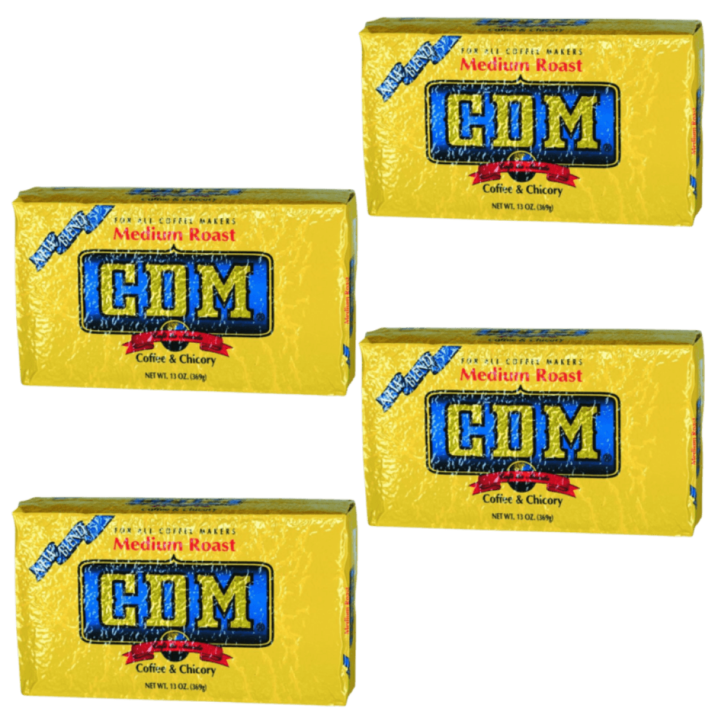 CDM Coffee and Chicory Medium Roast 13 Oz Brick Pack of 4