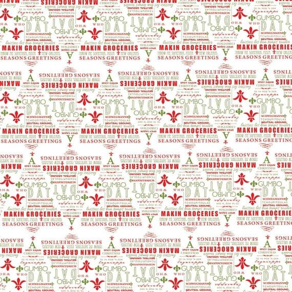 Cajun Christmas Tree Wrapping Paper