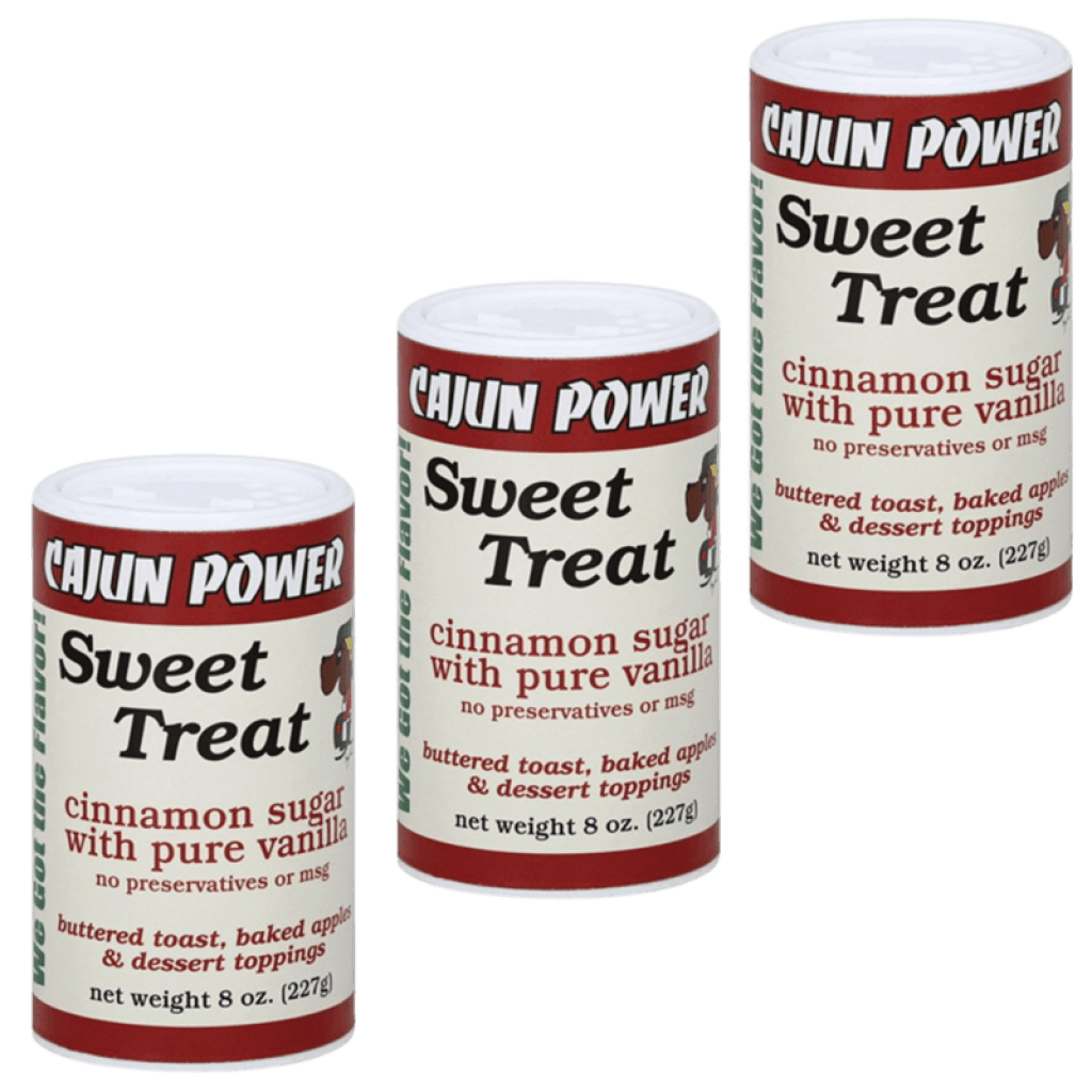 Cajun Power Sweet Treat Cinnamon Sugar with Pure Vanilla 8 oz Pack of 3