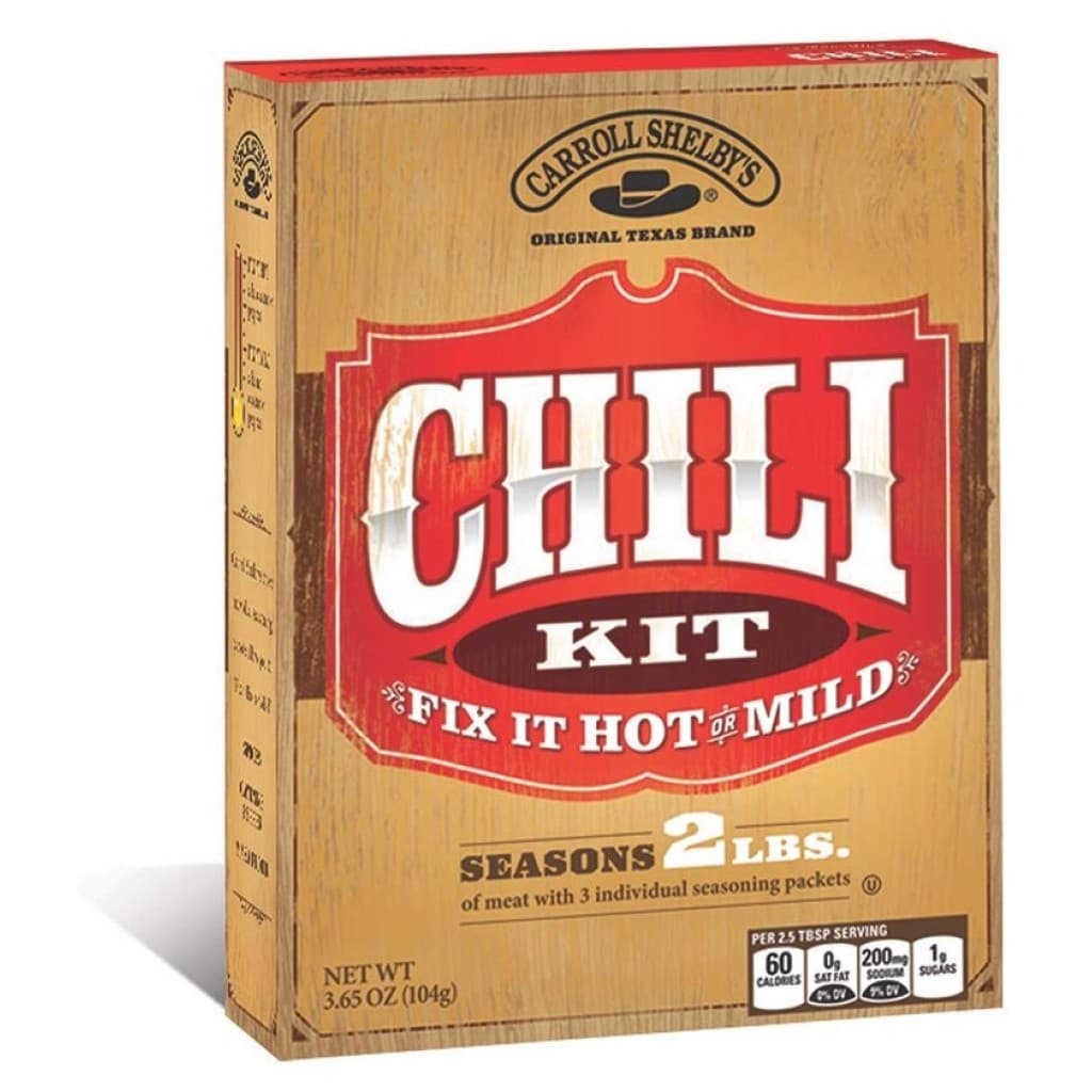 Carroll Shelby's Original Texas Chili 3.65 oz Box
