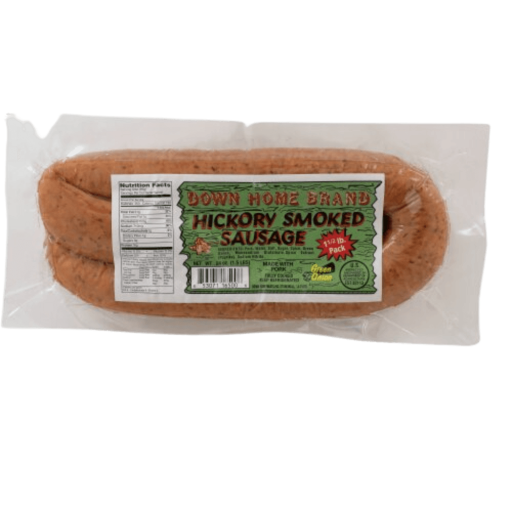Down Home 1.5# Smoked Green Onion Sausage 24 oz