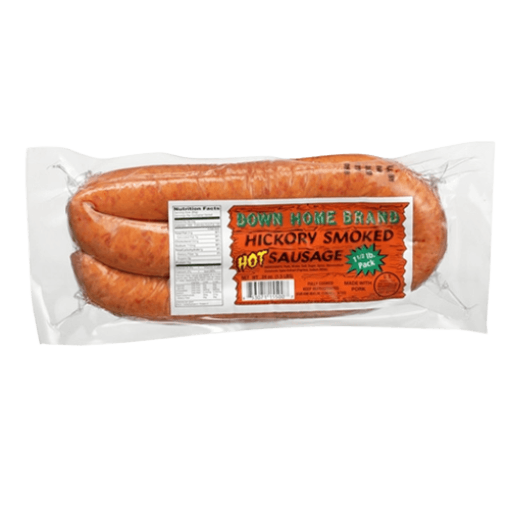 Down Home Hickory Hot Smoked Pork Sausage 1.5 LB