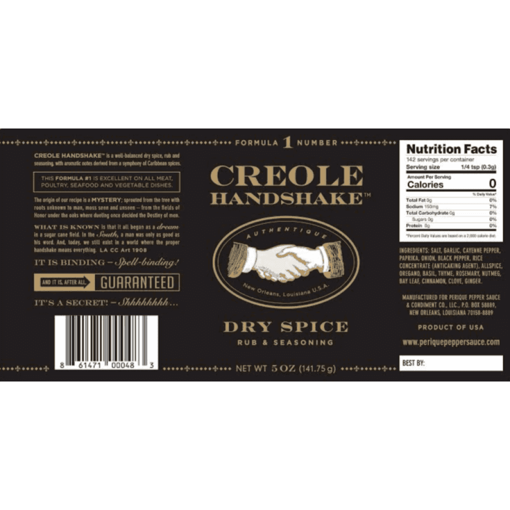 PERIQUE - Creole Handshake Dry Spice Rub & Seasoning