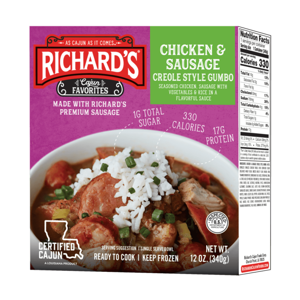 Richard's Chicken and Sausage Gumbo single serve