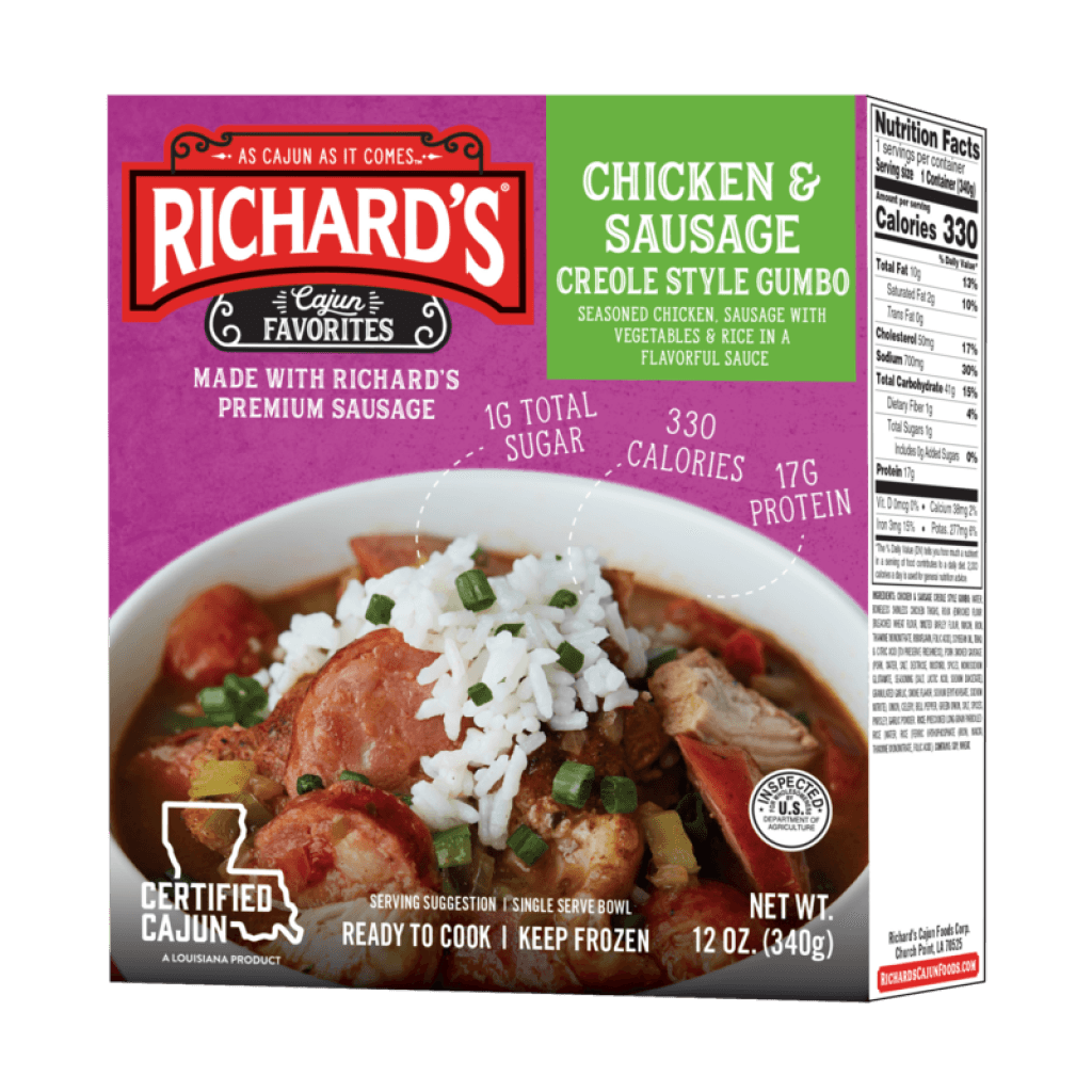 Richard's Chicken and Sausage Gumbo single serve