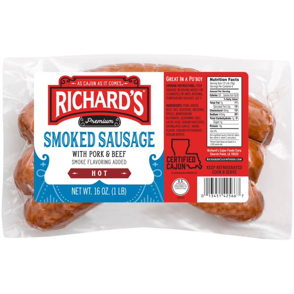 Richard's Pork & Beef Hot Sausage 1 lb