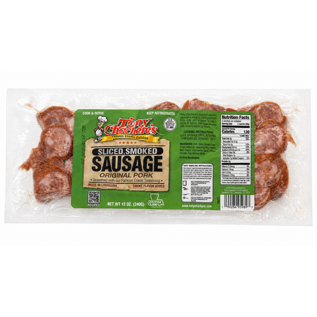 Tony Chachere’s Original Sliced Smoked Sausage 12 oz
