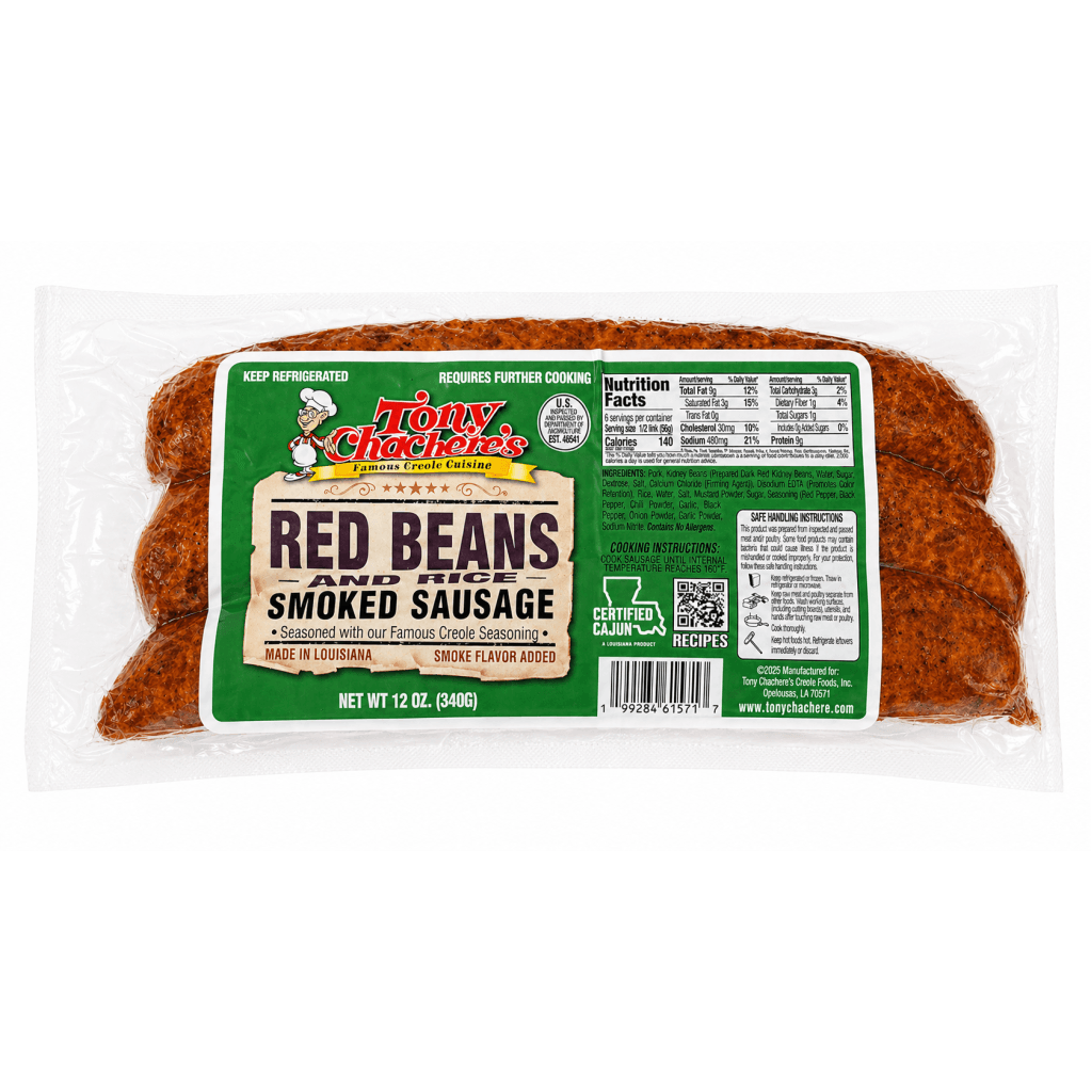 Tony Chachere’s Red Beans & Rice Smoked Sausage 12 oz