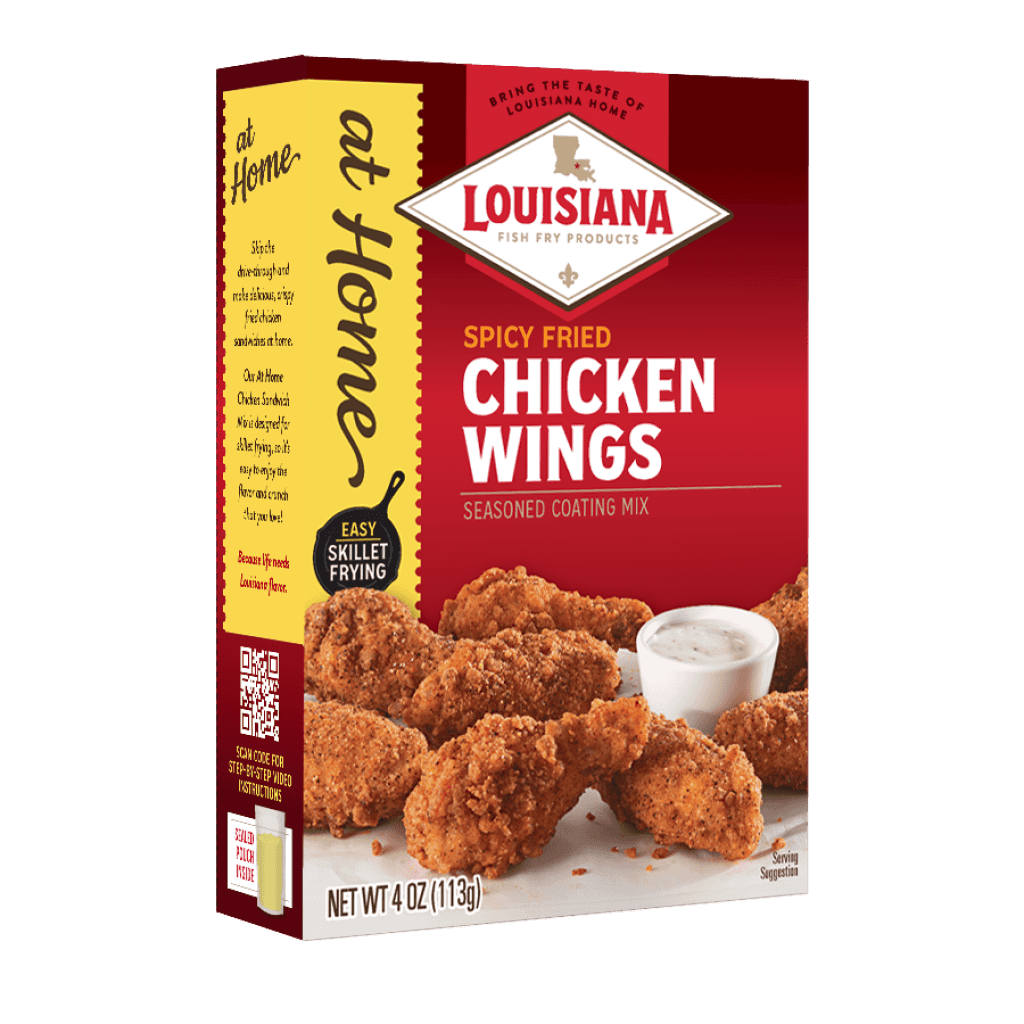 Louisiana Fish Fry At Home Spicy Chicken Wings Seasoned Coating Mix