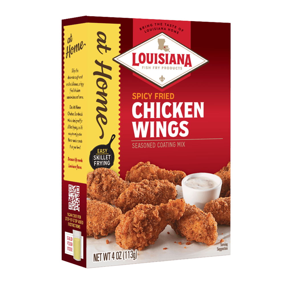 Louisiana Fish Fry At Home Spicy Chicken Wings Seasoned Coating Mix