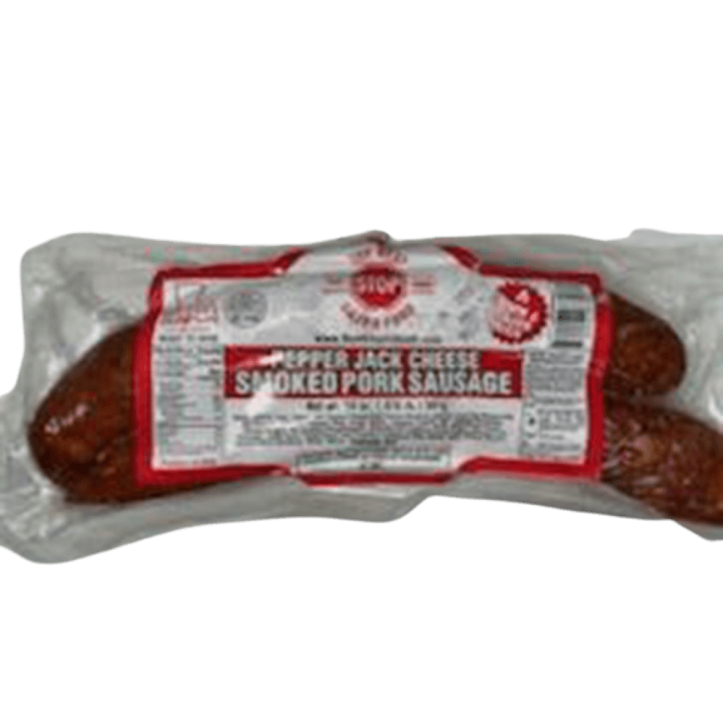 Best Stop Pepper Jack Smoked Pork Sausage 14 oz