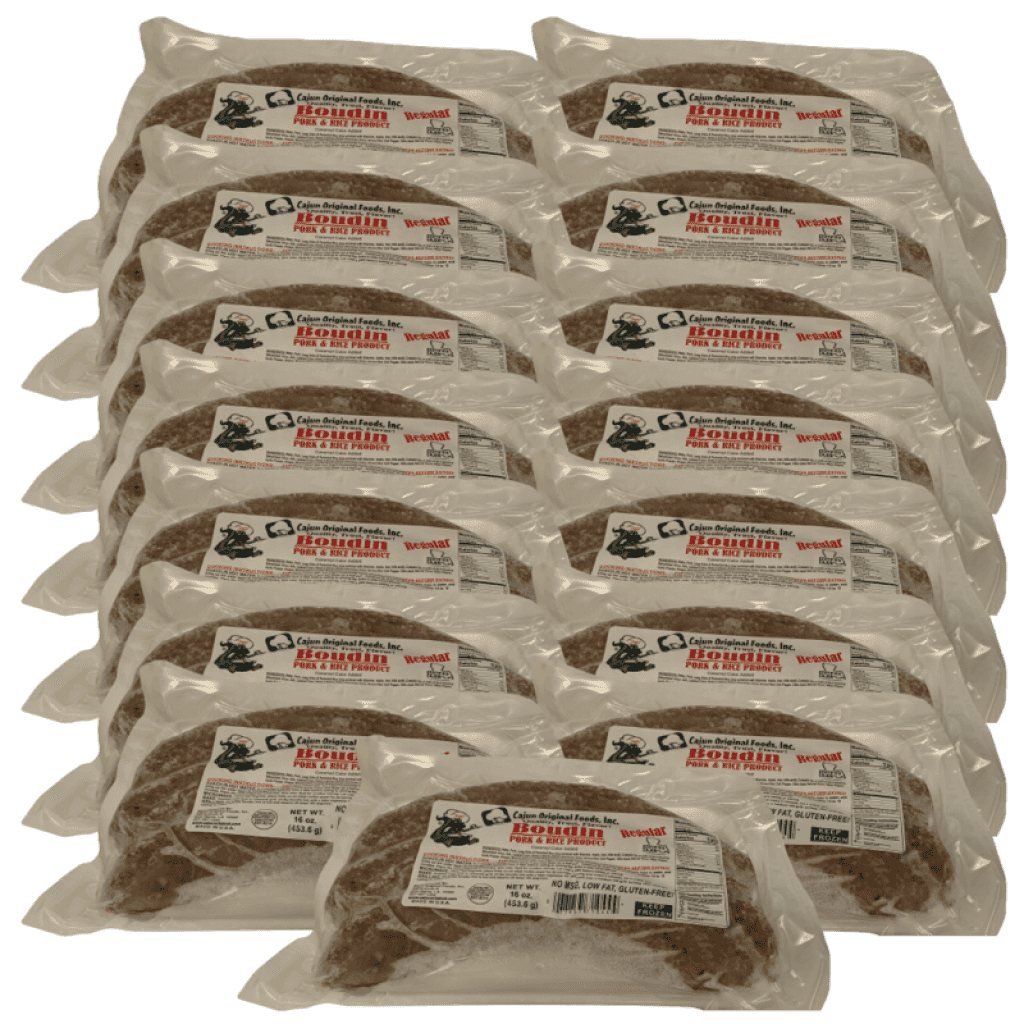 Cajun Original Regular Pork Boudin 1 lb Pack of 15