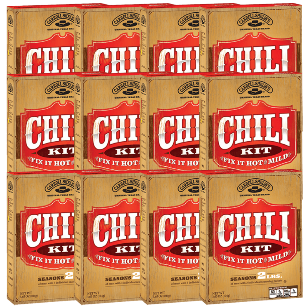 Carroll Shelby's Original Texas Chili 3.65 oz Pack of 12