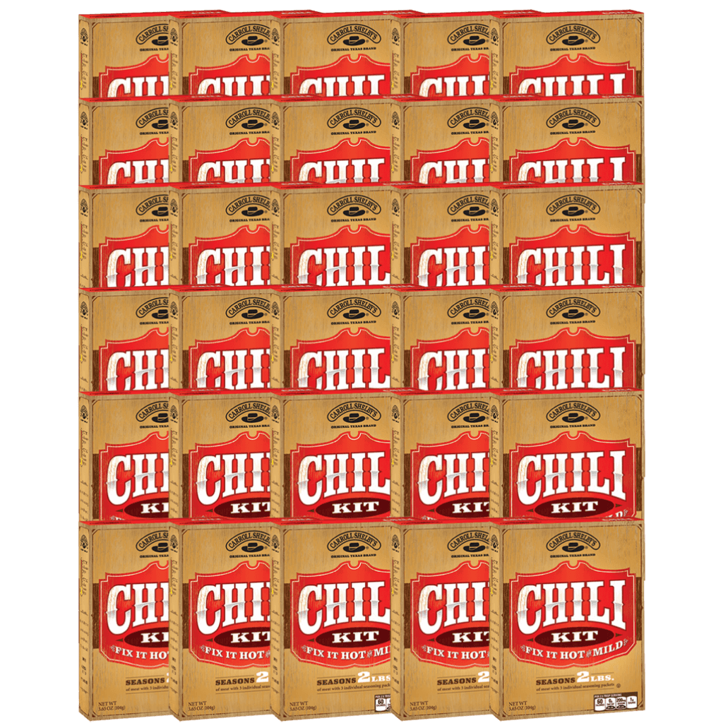 Carroll Shelby's Original Texas Chili 3.65 oz Pack of 30