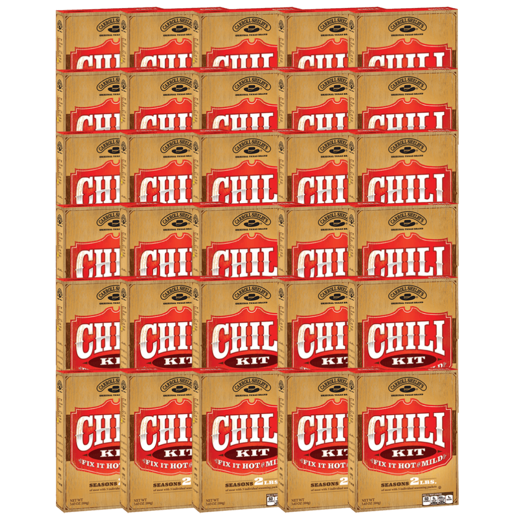 Carroll Shelby's Original Texas Chili 3.65 oz Pack of 30