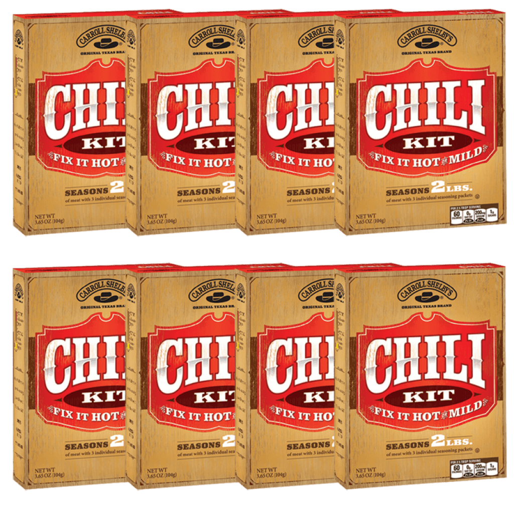 Carroll Shelby's Original Texas Chili 3.65 oz Pack of 8