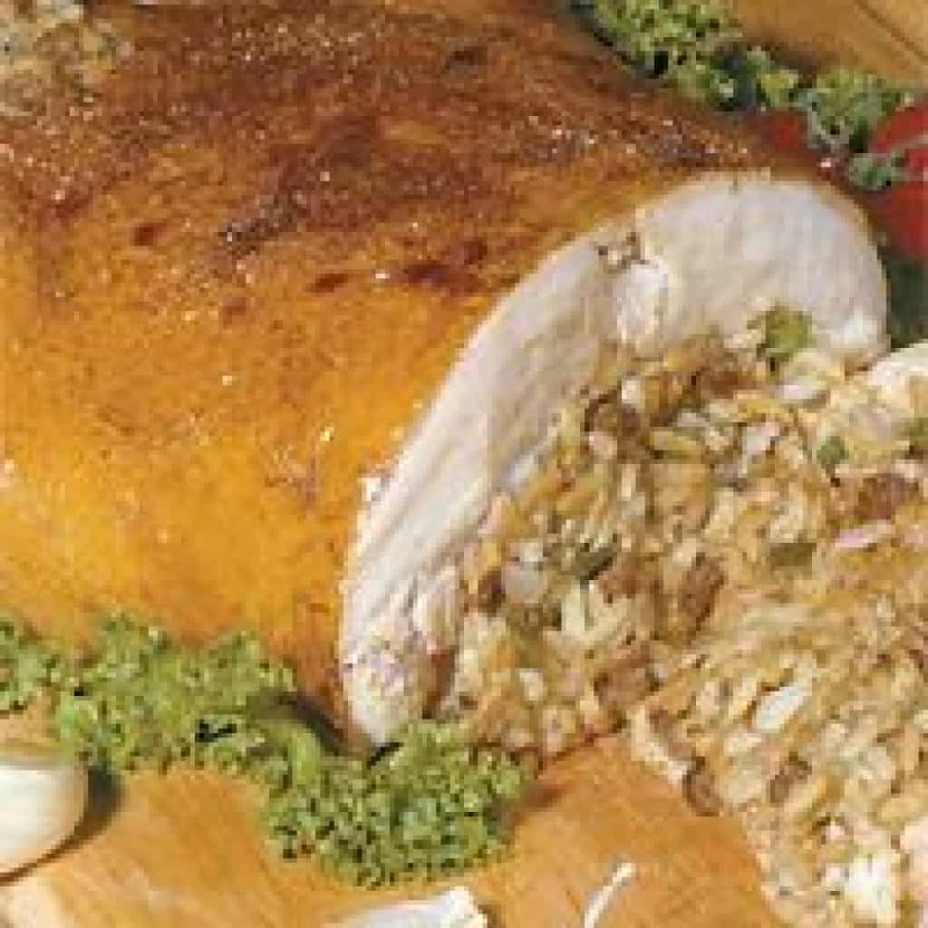Deboned Chicken Stuffed with Shrimp & Sausage Jambalaya