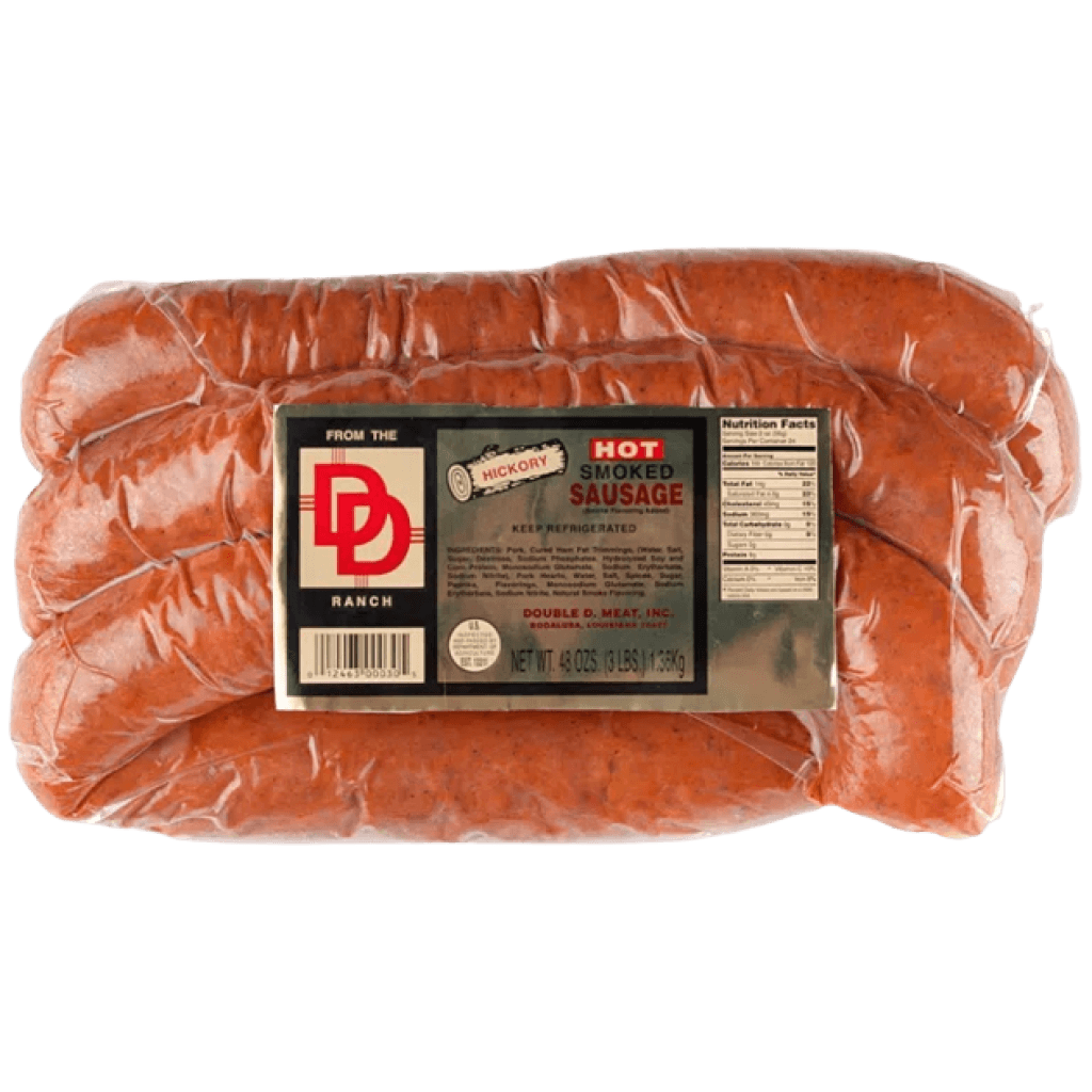 Double D Hot Smoked Sausage 48 oz