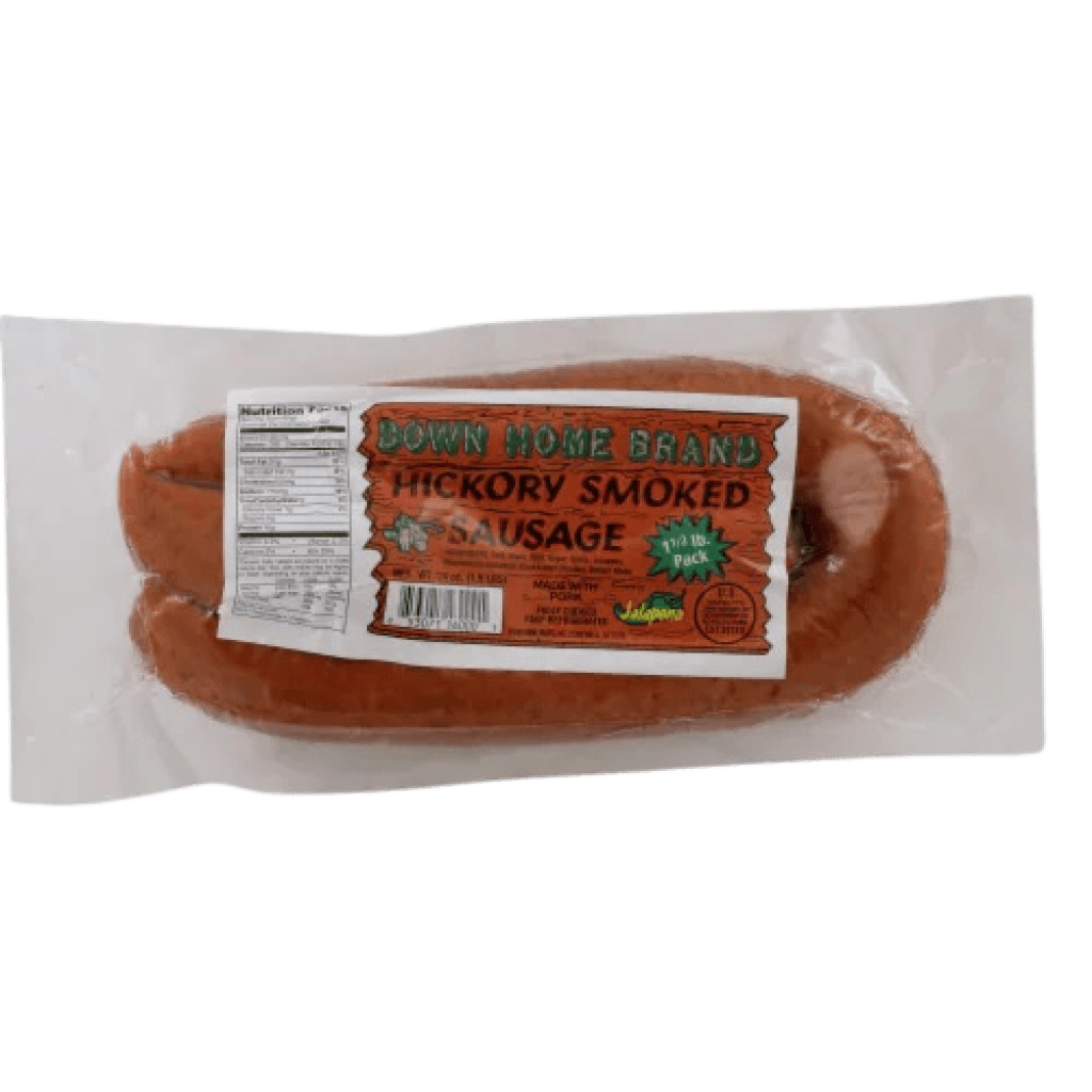 Down Home Hickory Smoked Pork Sausage - Jalapeno 1.5 LB