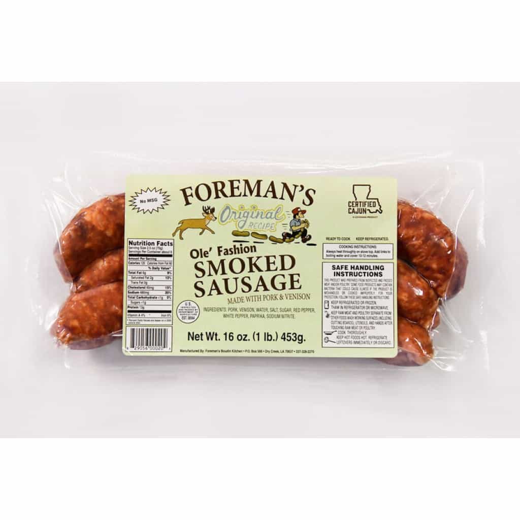 Foreman's Smoked Pork & Venison Sausage