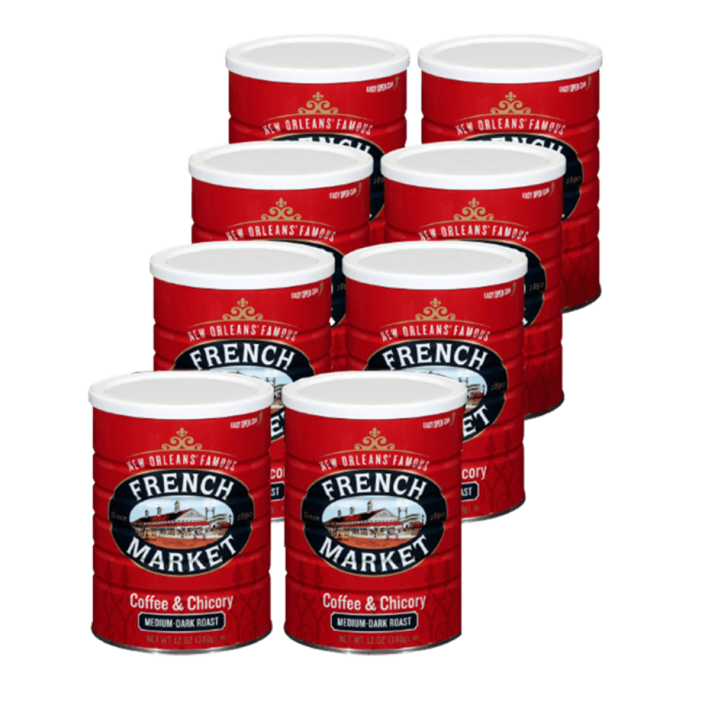 French Market Coffee & Chicory Creole Roast 12 oz Pack of 8