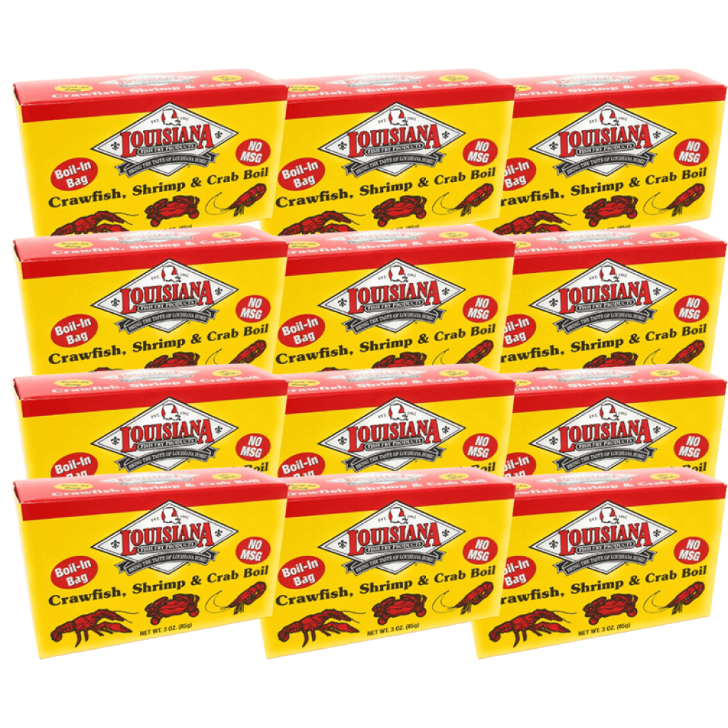 Louisiana Fish Fry Boil-n-a-Bag 3 oz. Crawfish, Shrimp & Crab Boil Pack of 12