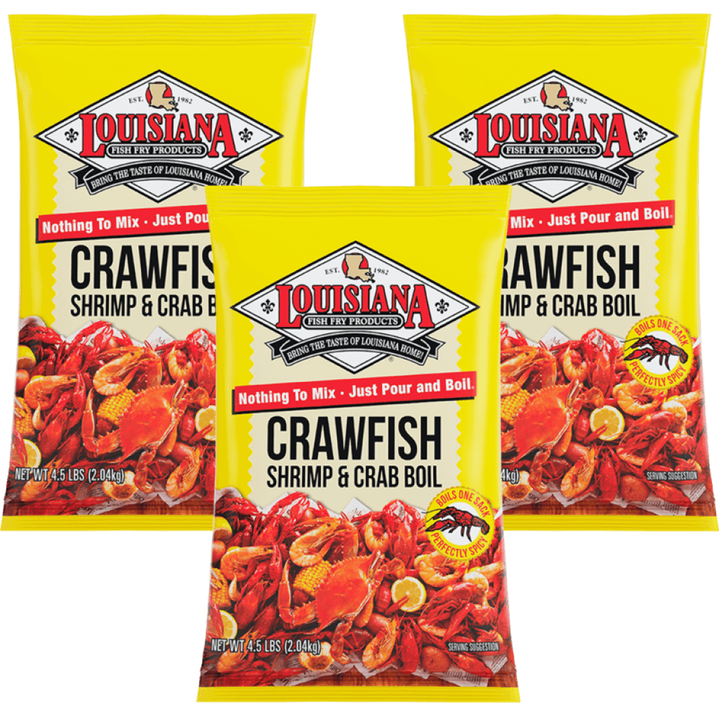 Louisiana Fish Fry Crawfish Crab and Shrimp Boil 4 lb - 3 Pack
