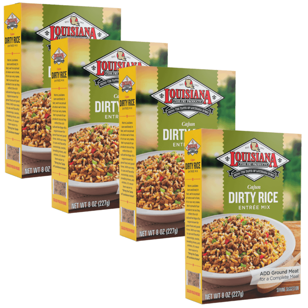 Louisiana Fish Fry Dirty Rice MIx 8 oz - Pack of 4