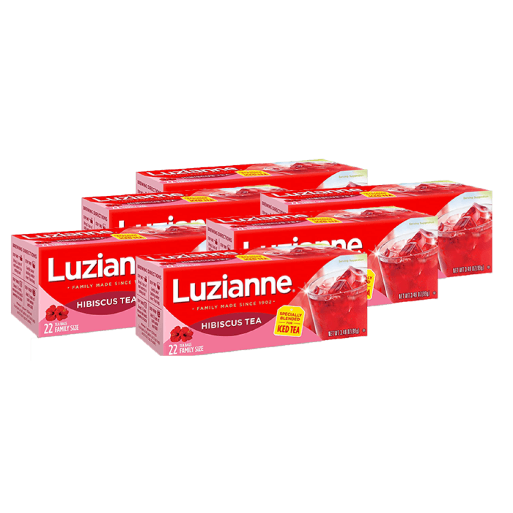 Luzianne Hibiscus Tea - Family Size (22 Count) 6 Pack