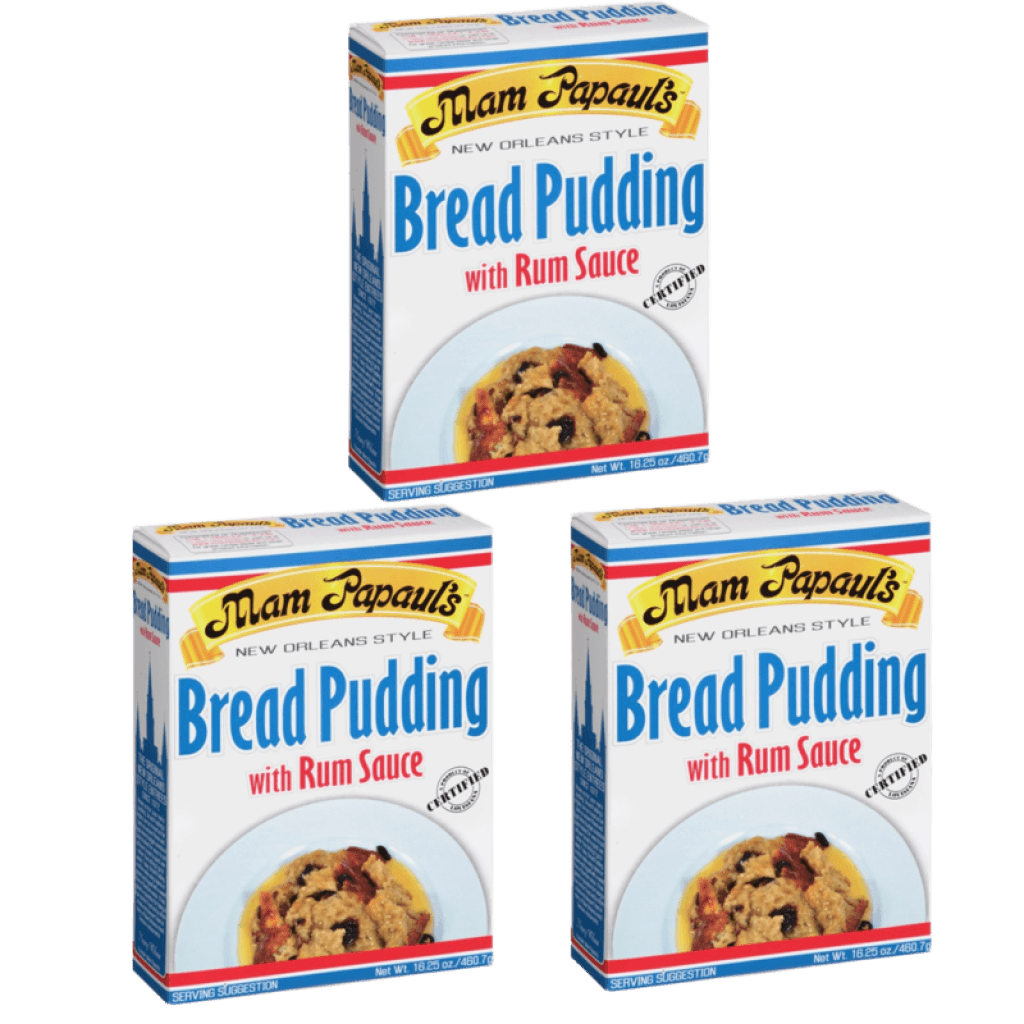 Mam Papauls Bread Pudding with Rum Sauce Pack of 3