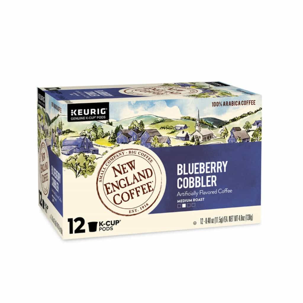 New England Coffee Blueberry Cobbler Single Serve 12 ct Box
