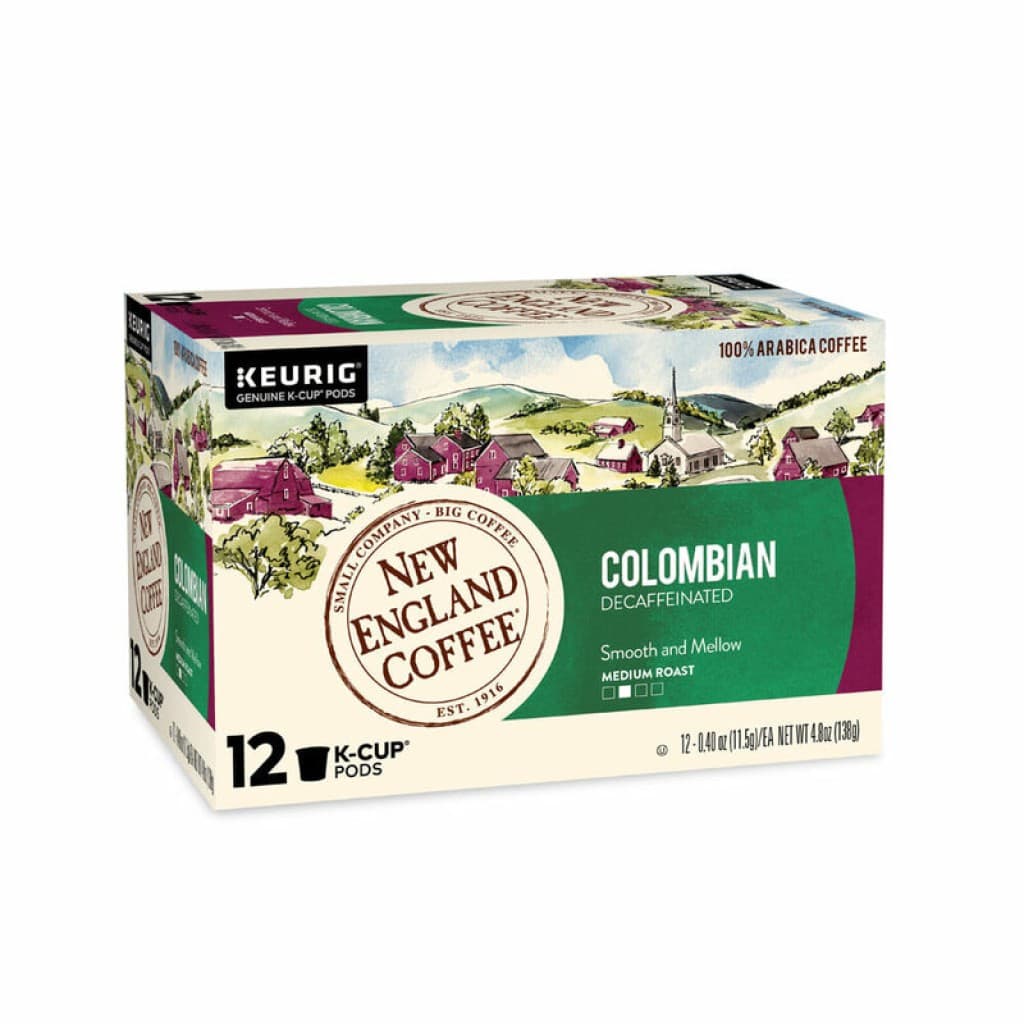 New England Coffee Colombian Decaffeinated Single Serve 12 ct Box Catalog