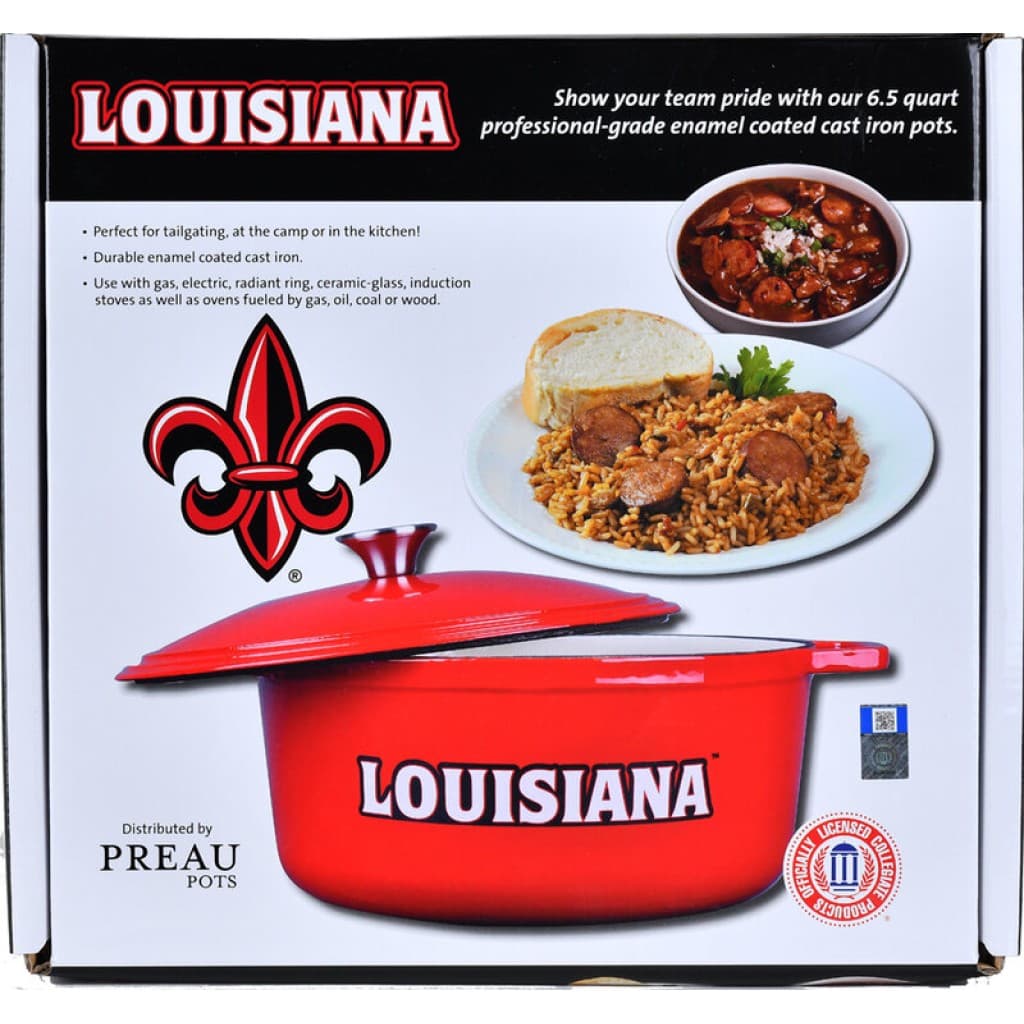 Red Louisiana Dutch Oven Jambalaya Pot