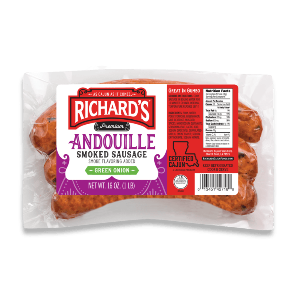 Richard's Andouille w/ Green Onion Sausage 1 lb