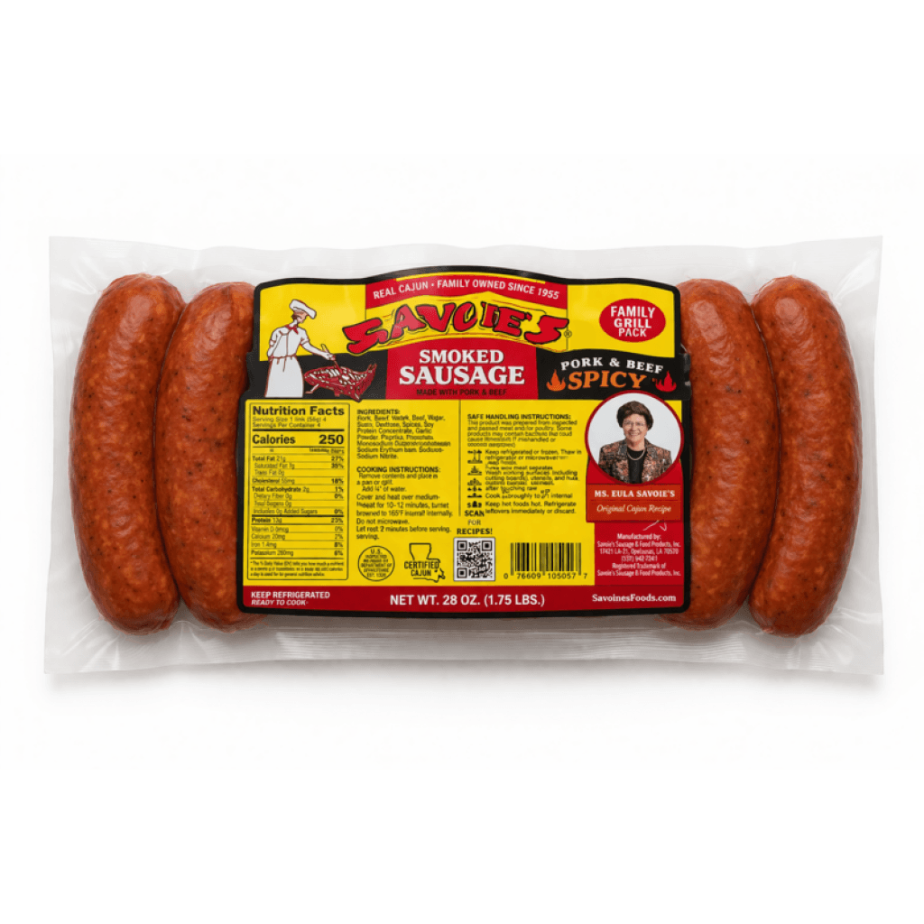 Savoie's Party Links Smoked Mixed Hot Sausage 28 oz