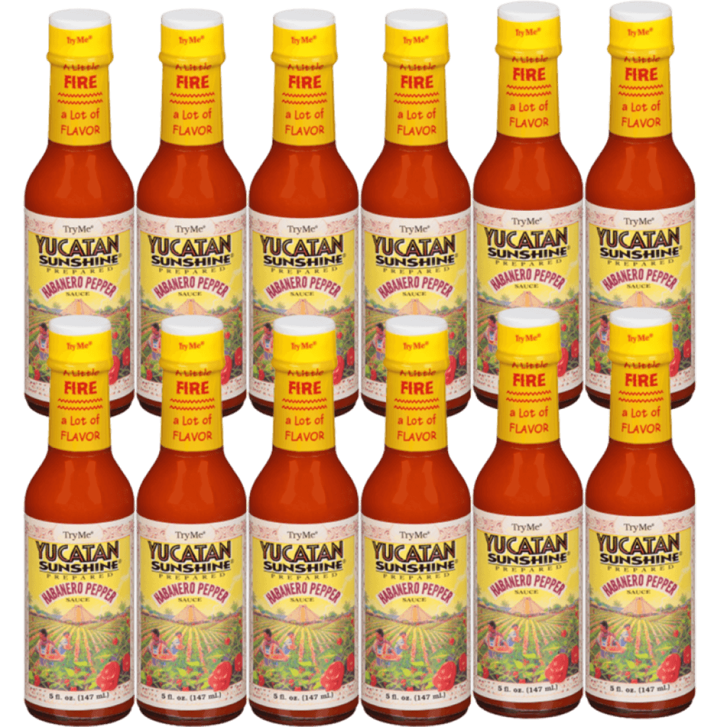 TryMe Yucatan Sunshine Habanero Sauce 5 oz Pack of 12