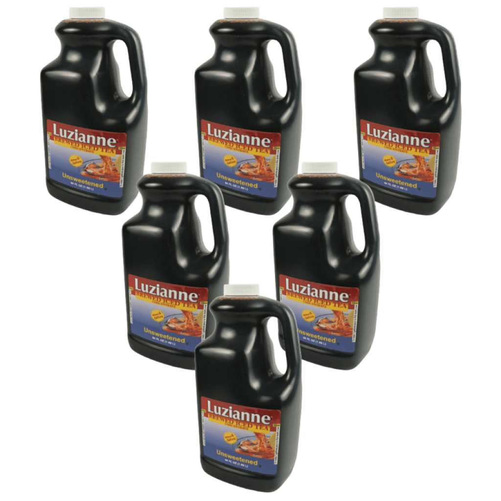 Luzianne Unsweetened Tea Concentrate 64 oz Pack of 6