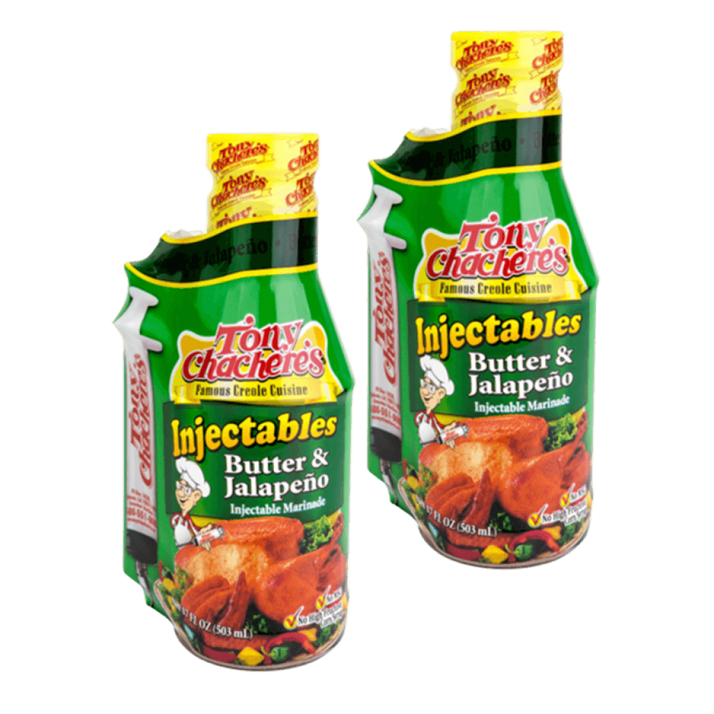 Tony Chachere's Butter & Jalapeno With Injector 17 oz - Pack of 2