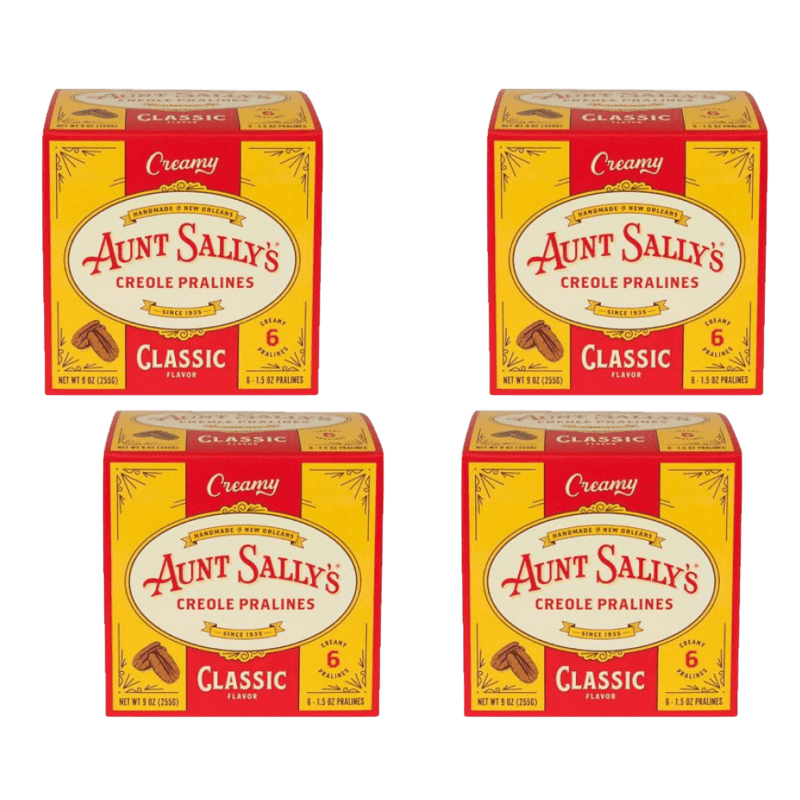 Aunt Sally's Creamy Classic Pralines – 6 Count Box (4 Pack)