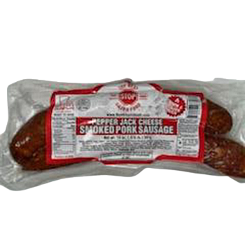 Best Stop Pepper Jack Smoked Pork Sausage 14 oz