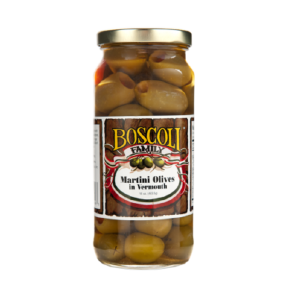 Boscoli Martini Olives in Vermouth 16 oz.