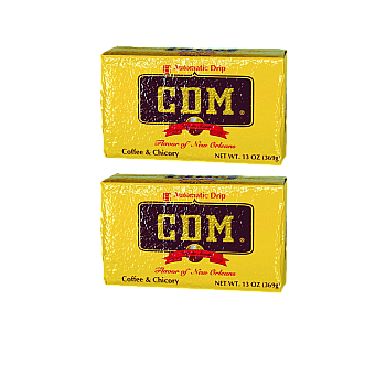 CDM Dark Roast Coffee & Chicory (Auto Drip) 13 oz Brick Pack of 2