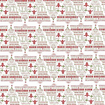 Cajun Christmas Tree Wrapping Paper