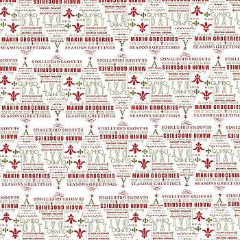 Cajun Christmas Tree Wrapping Paper