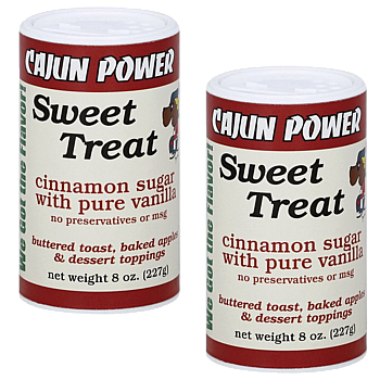 Cajun Power Sweet Treat Cinnamon Sugar with Pure Vanilla 8 oz Pack of 2