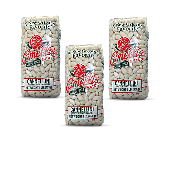 Camellia Cannellini Beans 1 lb Pack of 3