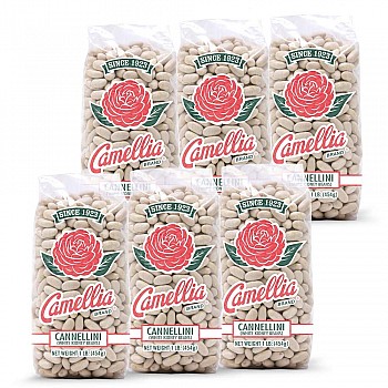 Camellia Brand Dry Cannellini Beans 1lb - 6 Pack