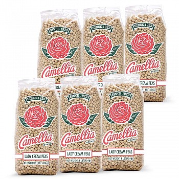 Camellia - Lady Cream Peas 1 lb - 6 Pack