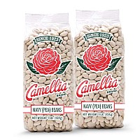 Camellia Navy Pea Beans 1 Pound - 2 Pack