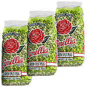 Camellia Green Split Peas 1 lb - 3 Pack